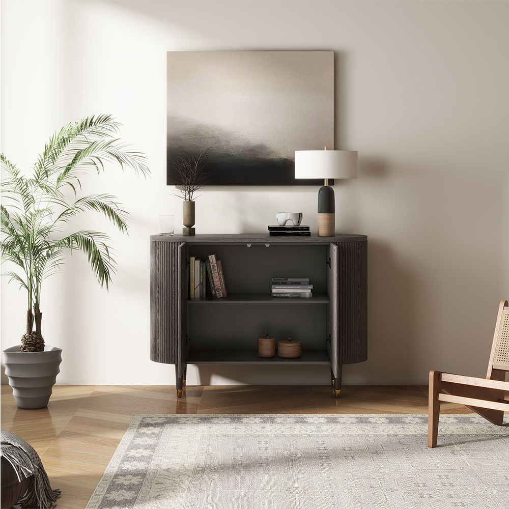 Modern Minimalist Smoky MDF Cabinets & Chests