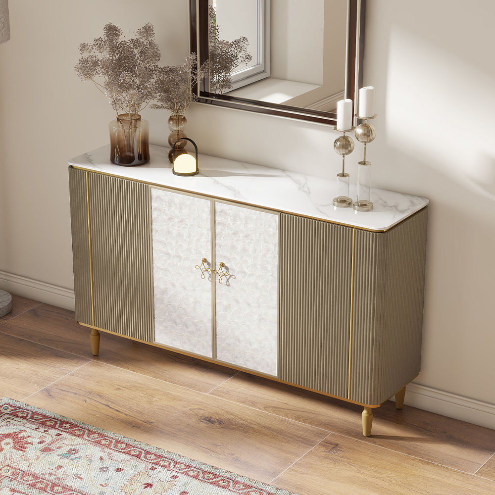 with Storage Golden MDF Cabinets & Chests