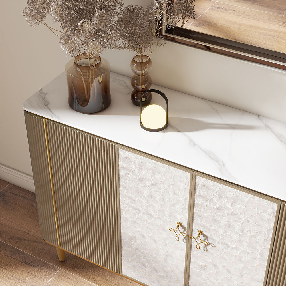 Sintered Stone Golden MDF Cabinets & Chests