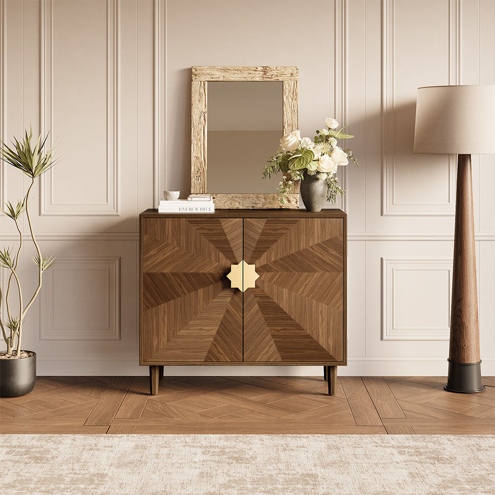 Modern Walnut Color MDF Cabinets & Chests