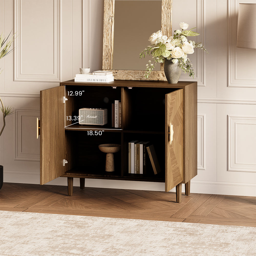 with Cabinets Walnut Color MDF Cabinets & Chests