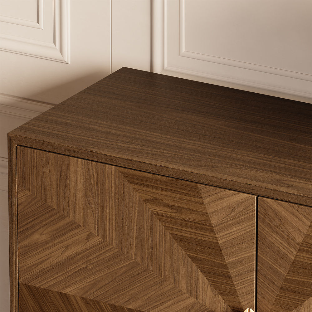 with Cabinets Walnut Color MDF Cabinets & Chests