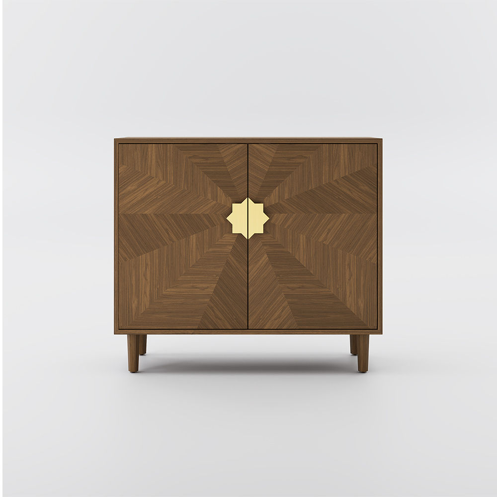 with Cabinets Walnut Color MDF Cabinets & Chests