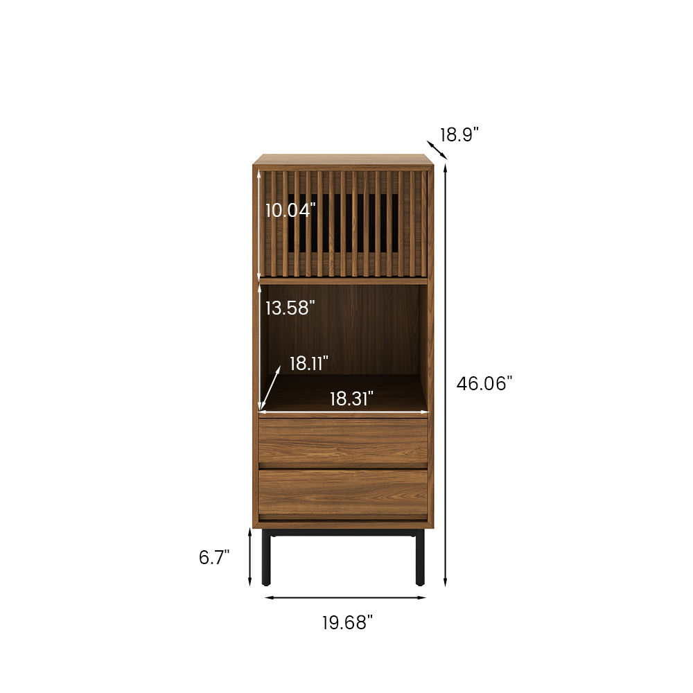 Partly Assemble Walnut Color Plywood Cabinets & Chests
