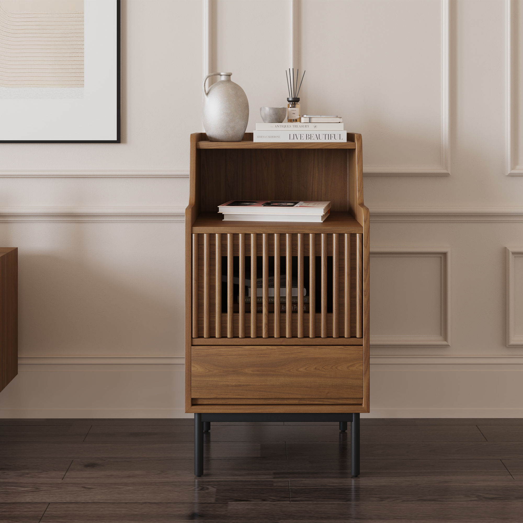 with Drawers Walnut Color Plywood Cabinets & Chests