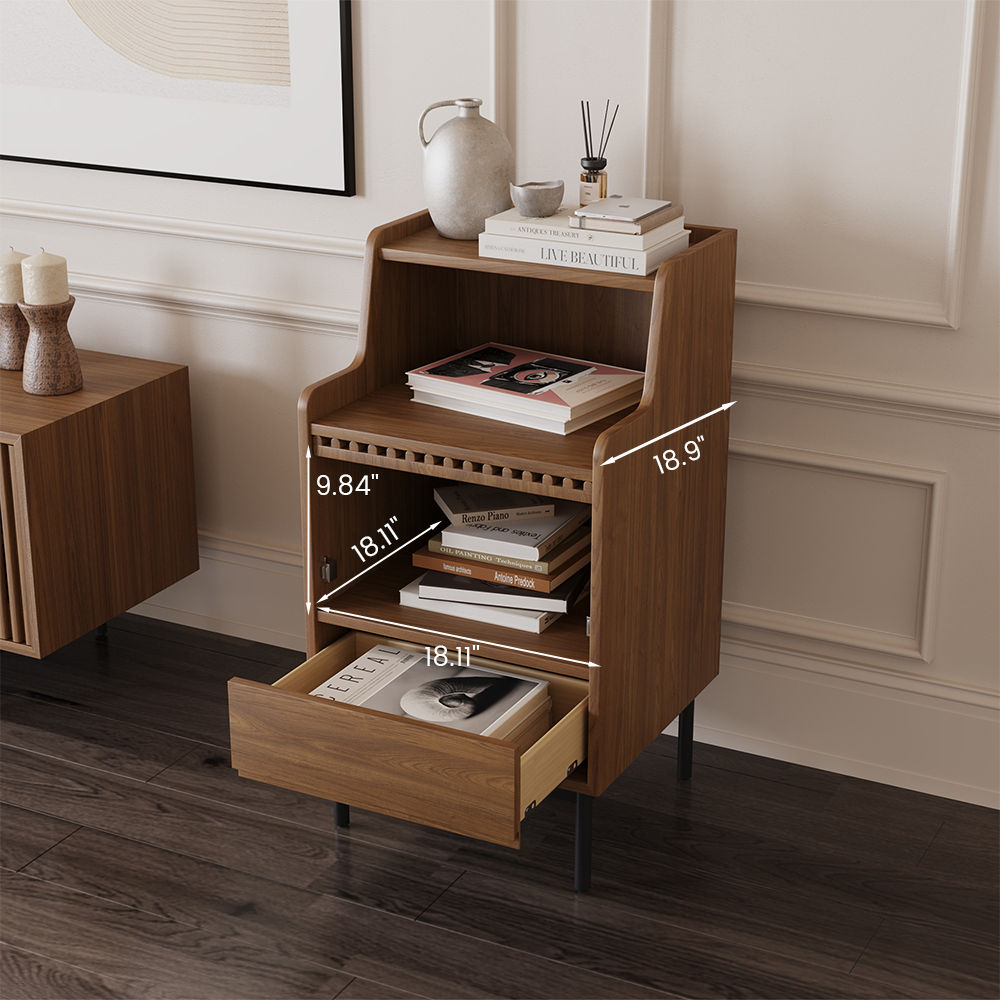 with Drawers Walnut Color Plywood Cabinets & Chests
