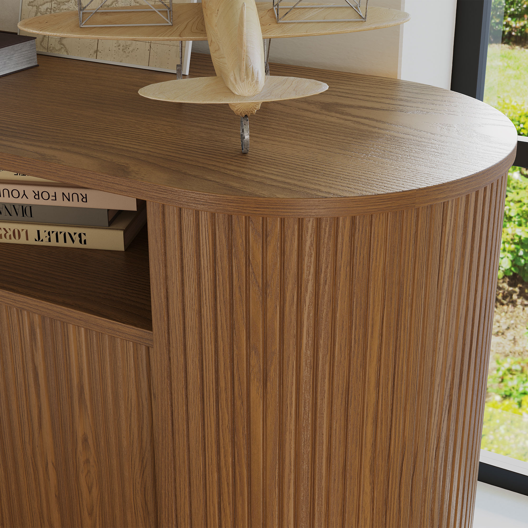 Partly Assemble Walnut Color Plywood Cabinets & Chests