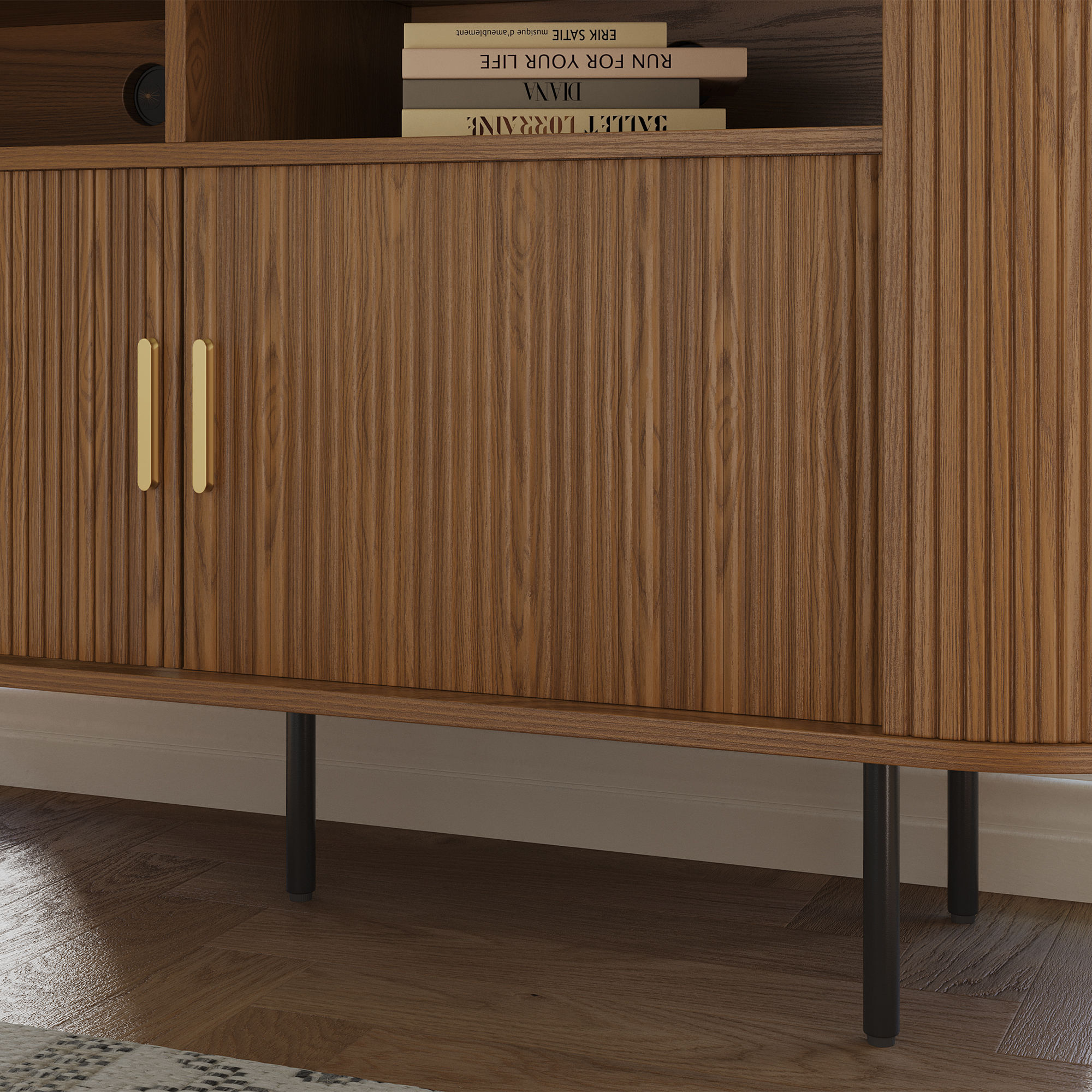 Wood Walnut Color Plywood Cabinets & Chests