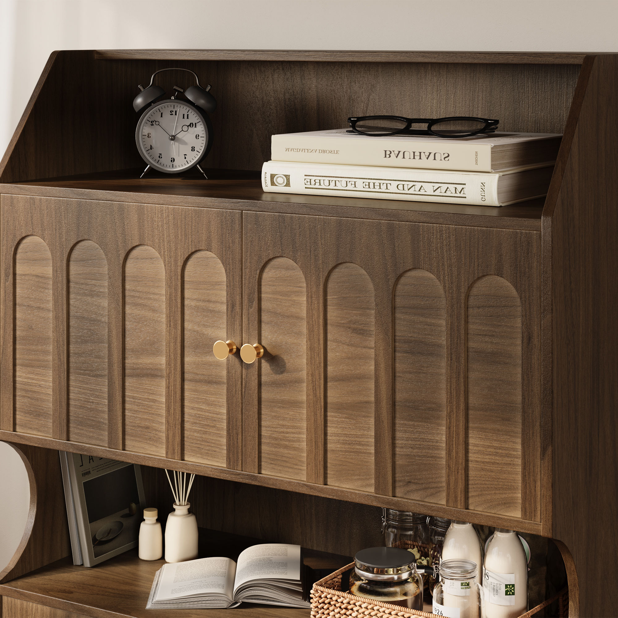 with Cabinets Walnut Color Plywood Cabinets & Chests