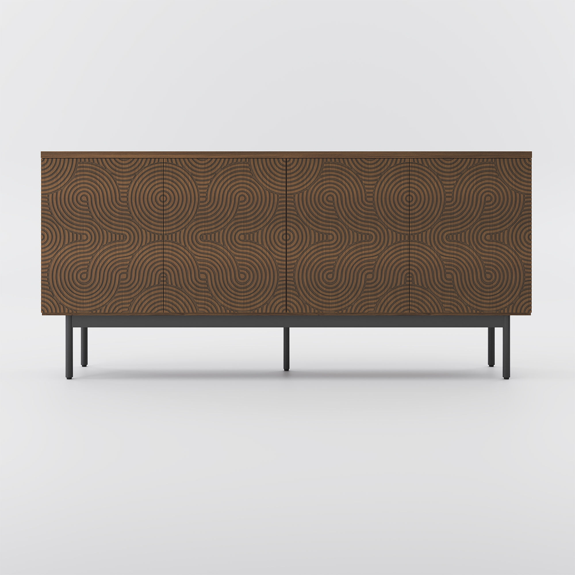 Wood Walnut Color MDF Cabinets & Chests