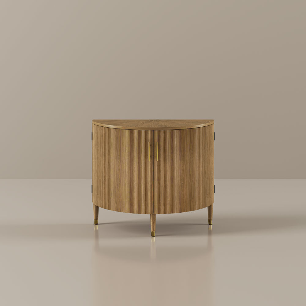 Walnut Color MDF & Solid Wood Cabinets & Chests