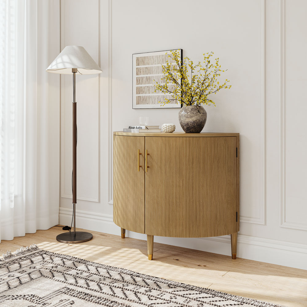 Walnut Color MDF & Solid Wood Cabinets & Chests
