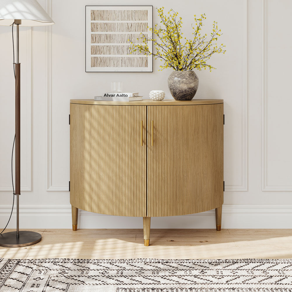 Walnut Color MDF & Solid Wood Cabinets & Chests