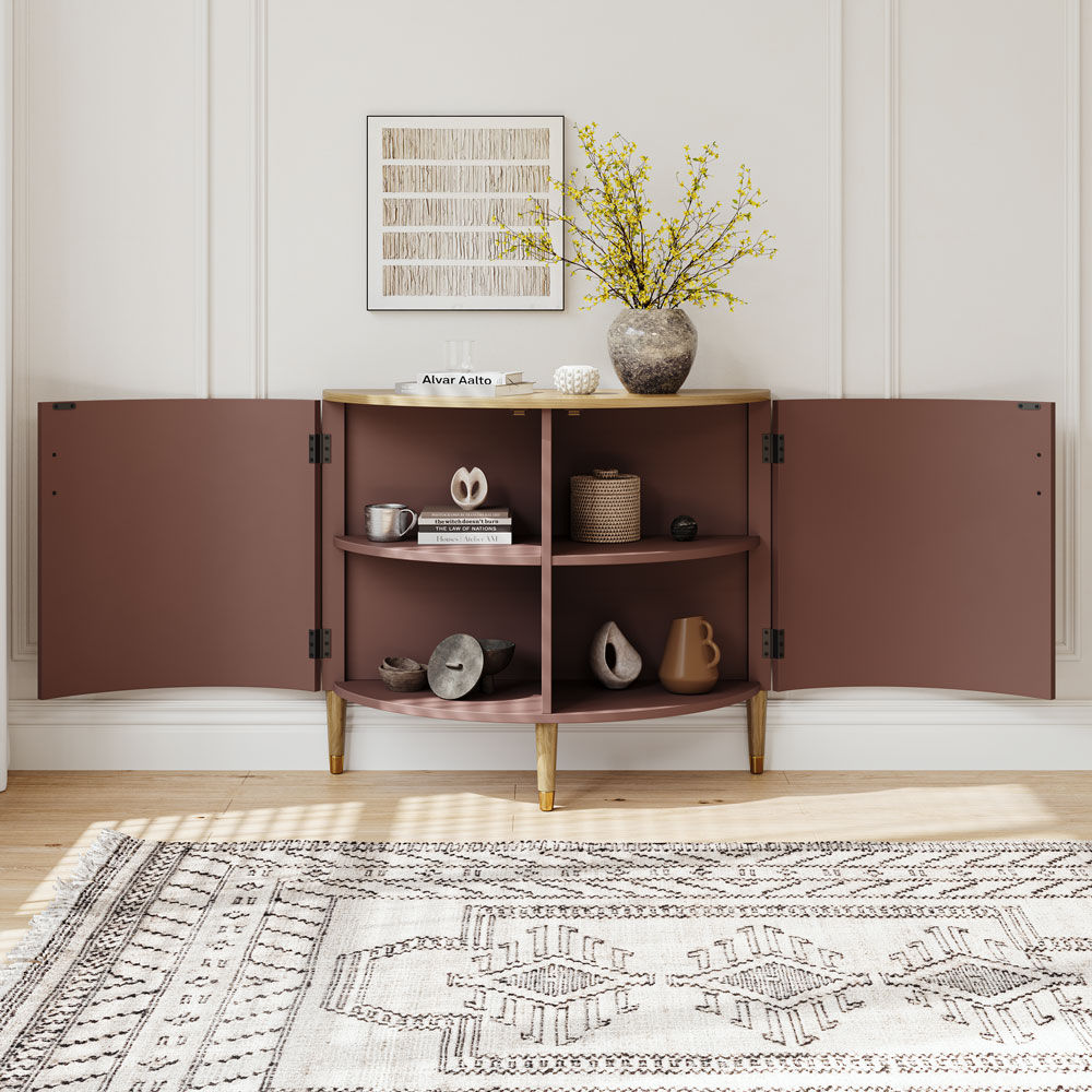 Walnut Color MDF & Solid Wood Cabinets & Chests