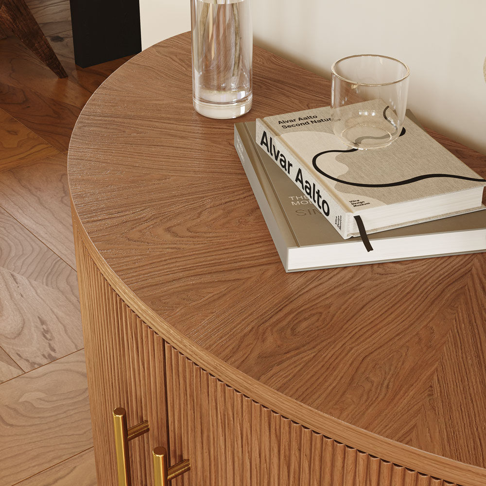 with Storage Walnut Color MDF & Solid Wood Cabinets & Chests