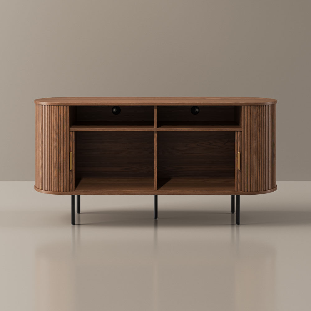 with Storage Walnut Color Plywood Cabinets & Chests