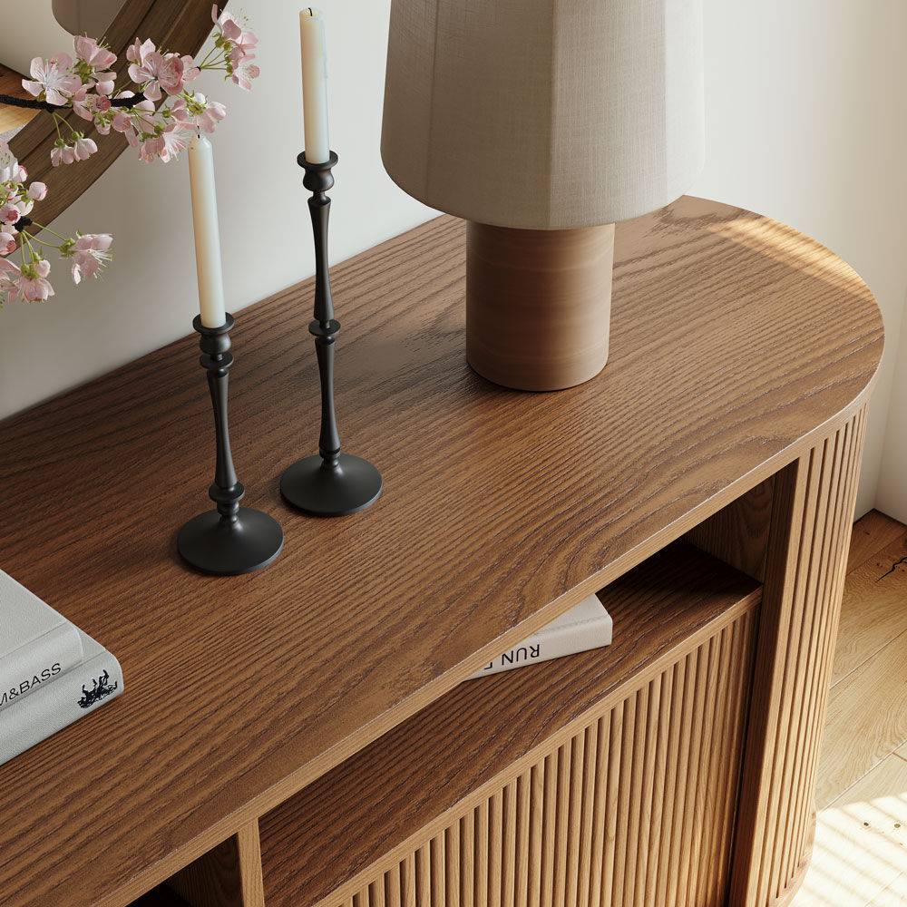 Mid Century Modern Walnut Color Plywood Cabinets & Chests
