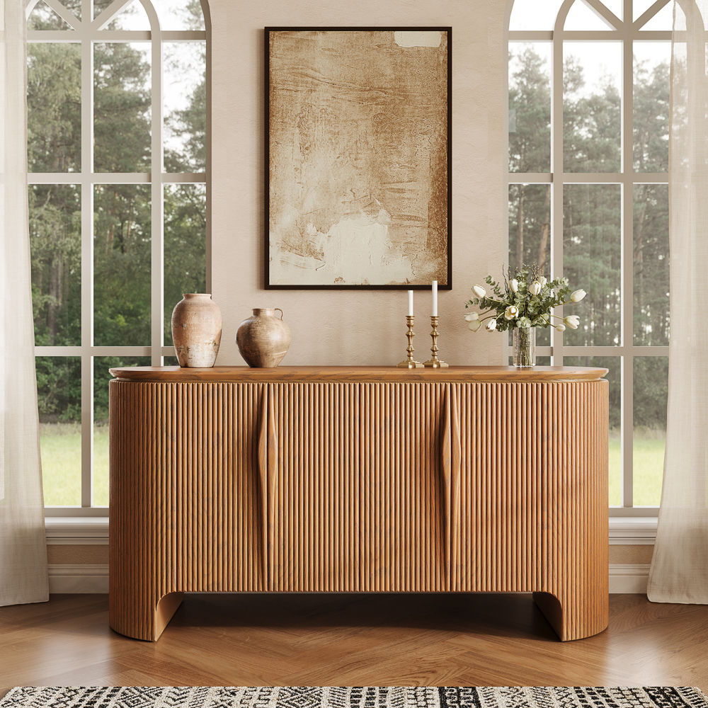 with Cabinets Walnut Color MDF Cabinets & Chests