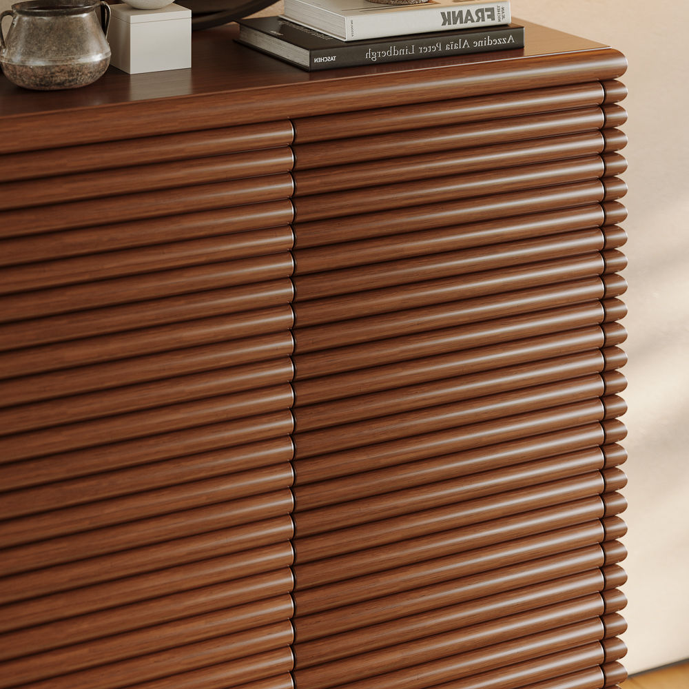 Partly Assemble Walnut Color MDF Cabinets & Chests