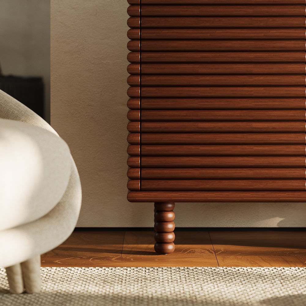Walnut Walnut Color MDF Cabinets & Chests