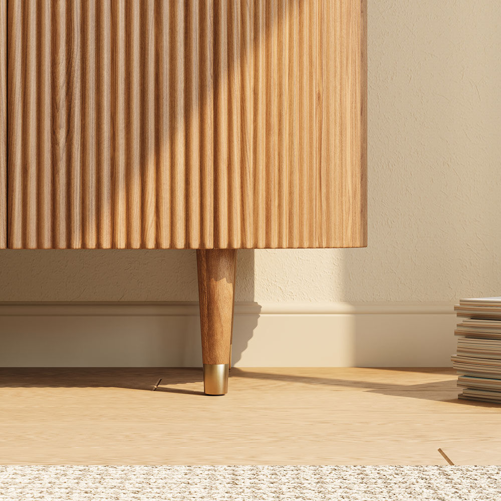 With Storage Walnut Color MDF Cabinets & Chests