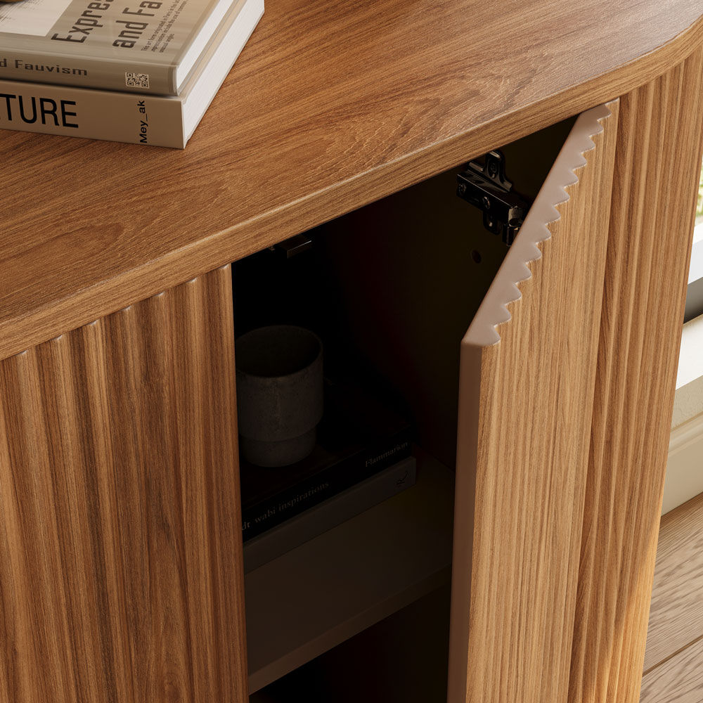 With Storage Walnut Color MDF Cabinets & Chests