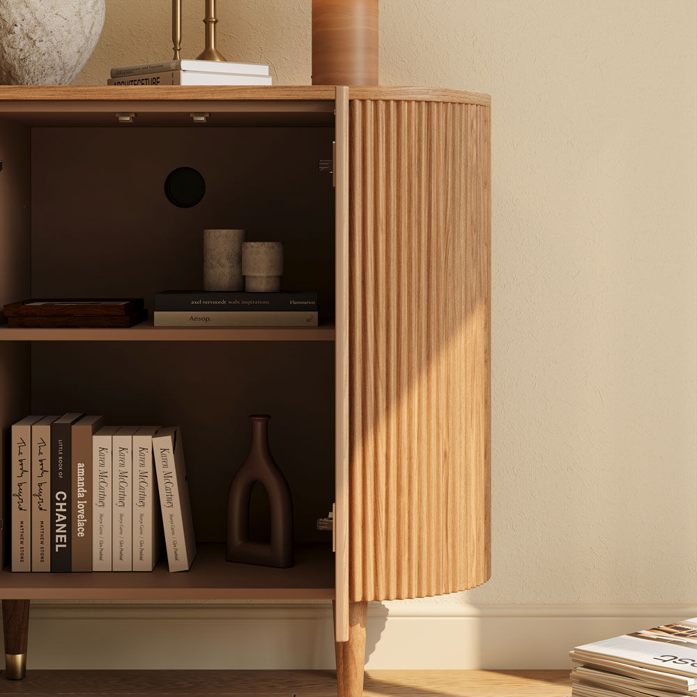 Adjustable Walnut Color MDF Cabinets & Chests