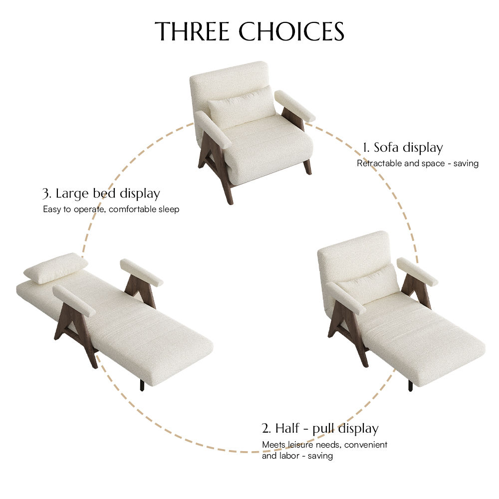 Foldable Walnut & White Fabric Chairs