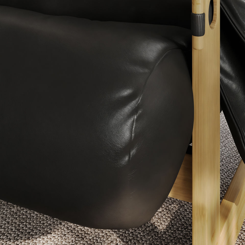 Very Relaxed Black Eco PU Leather Chairs