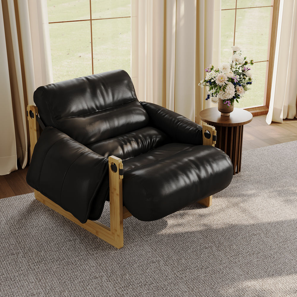 Office Black Eco PU Leather Chairs