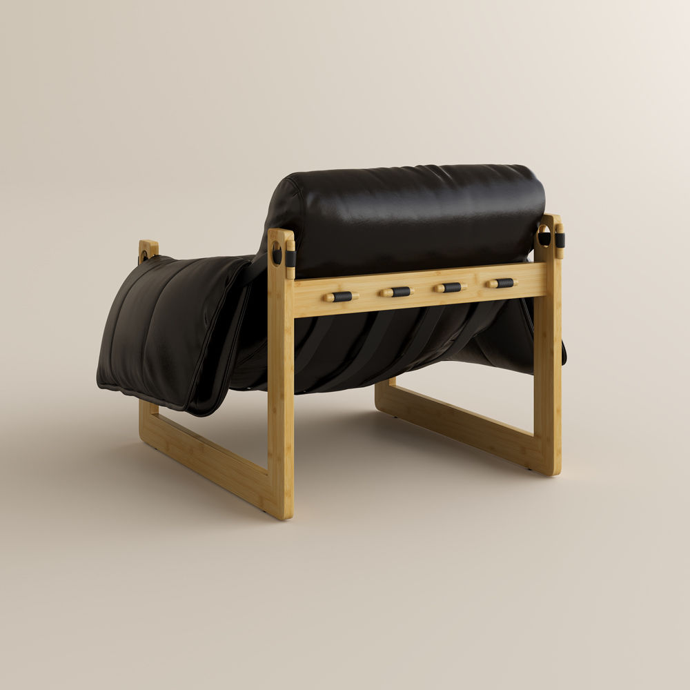 Black Black Eco PU Leather Chairs