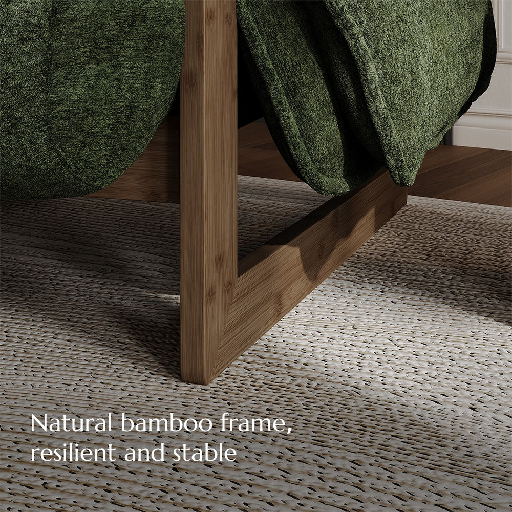 Comfortable Green Chenille Chairs