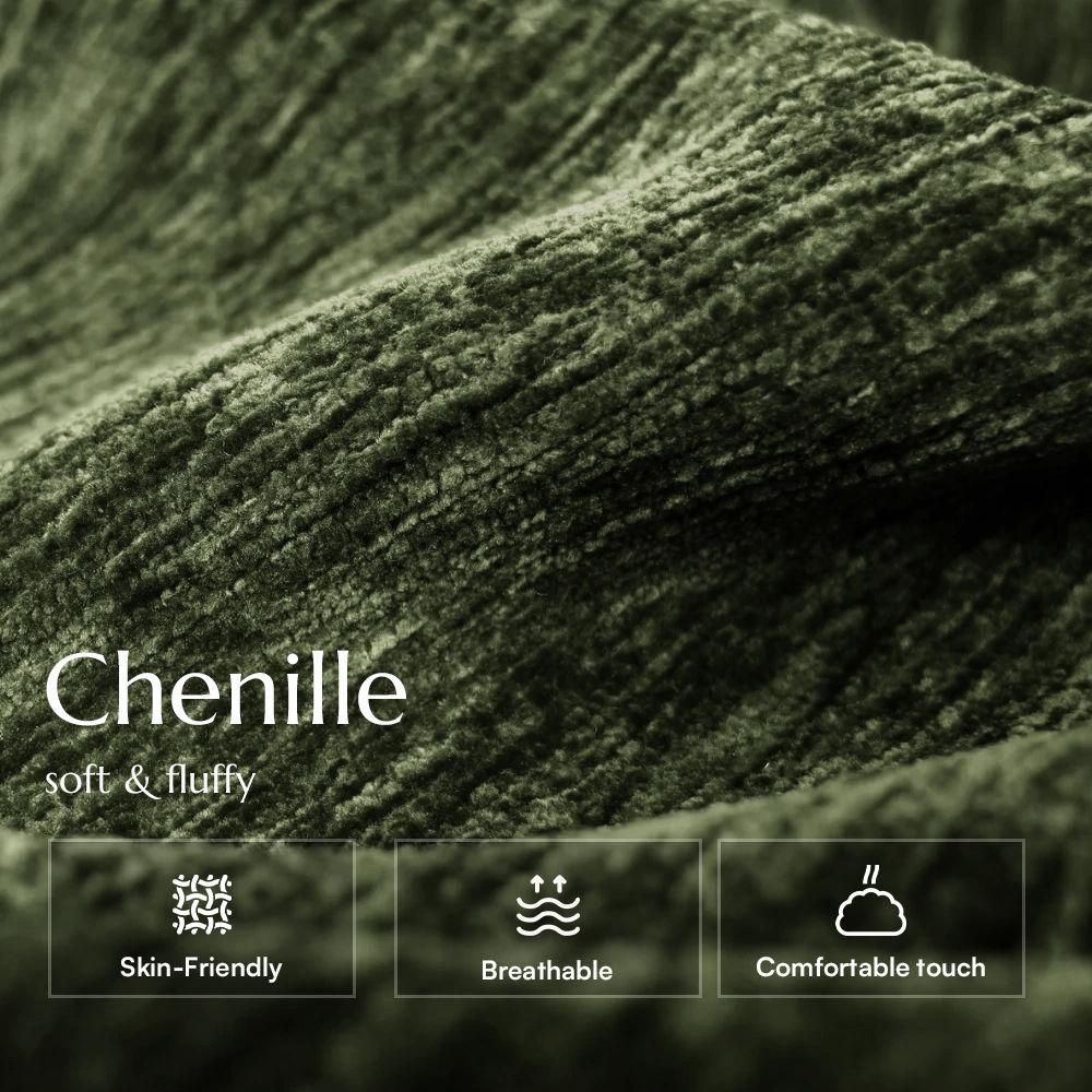 Office Green Chenille Chairs