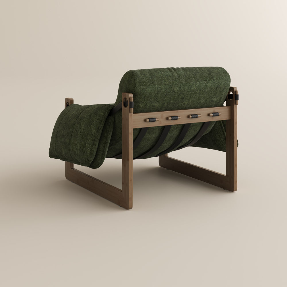 Comfortable Green Chenille Chairs