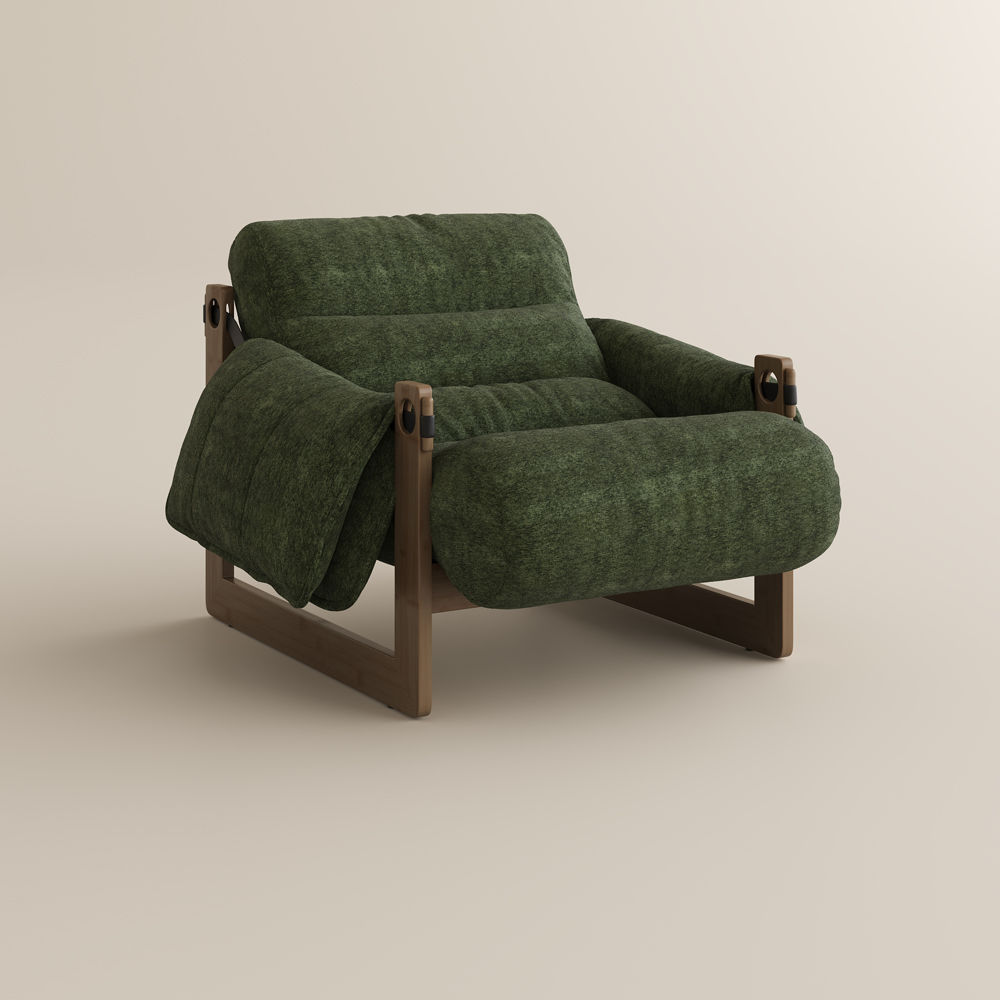 Apartment Green Chenille Chairs