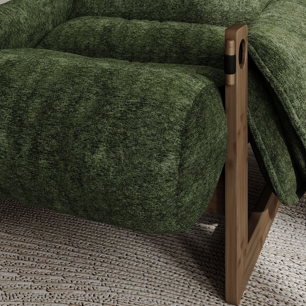 Comfortable Green Chenille Chairs