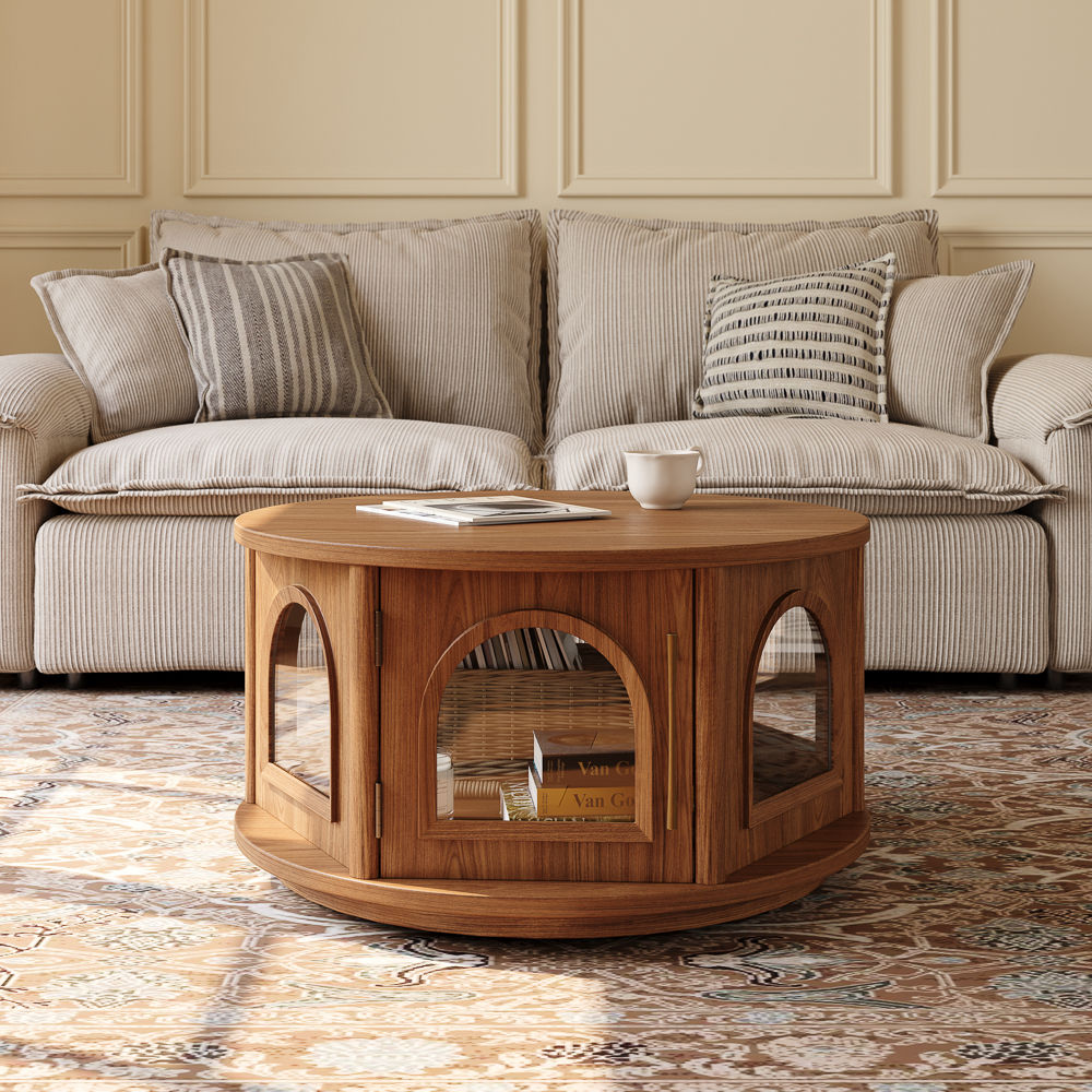 Walnut Color Walnut Color Engineered Wood Coffee Tables