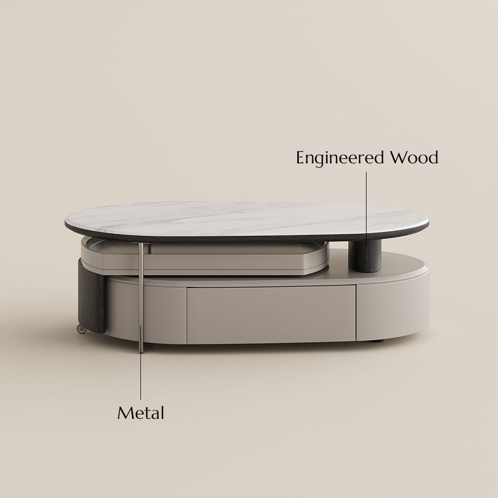 Coffee Table with Left-Right Extension
