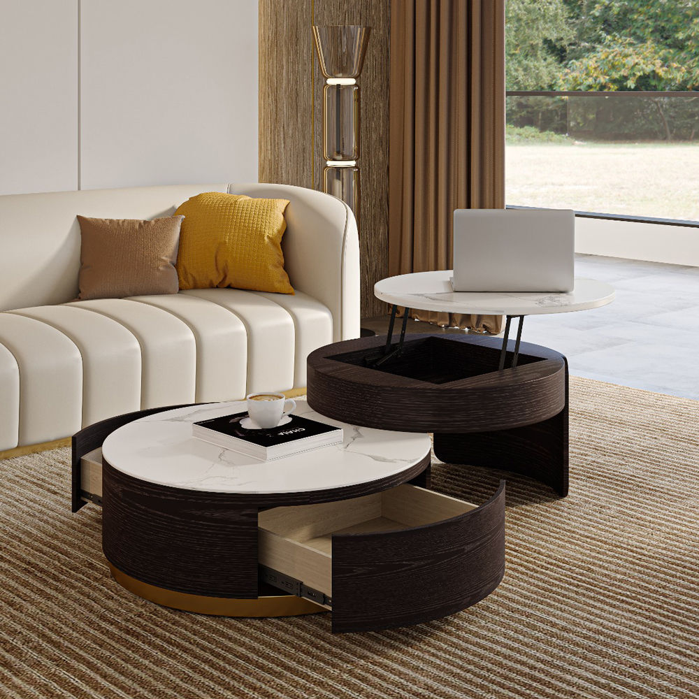 Hebeplatte Rauchfarben  MDF Couchtische 
