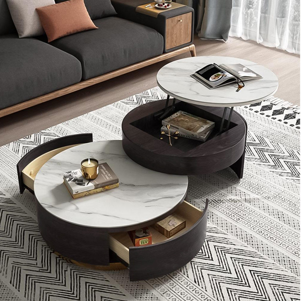 Hebeplatte Rauchfarben  MDF Couchtische 
