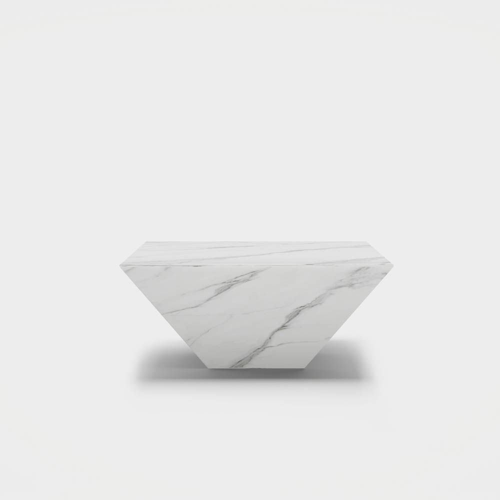 White Sintered Stone Coffee Tables