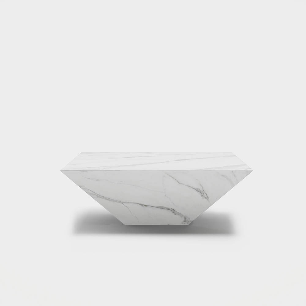 White Sintered Stone Coffee Tables