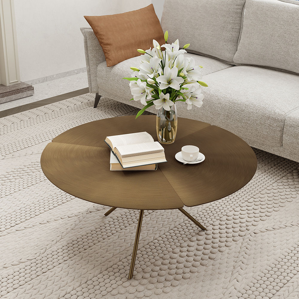 Metal Leg Brown Coffee Tables
