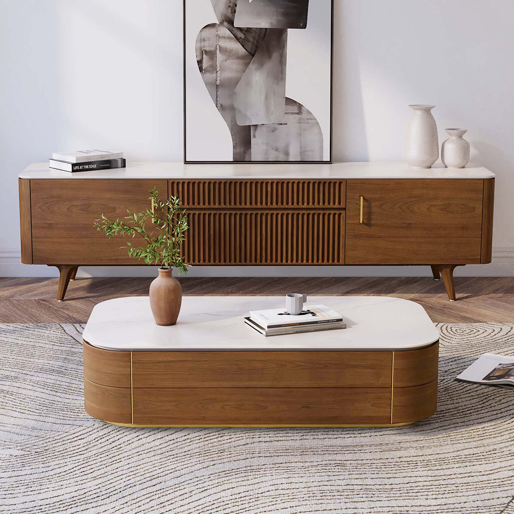 Rectangular Walnut MDF Coffee Tables