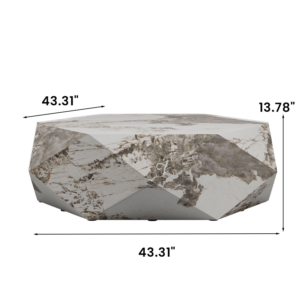 White Sintered Stone Coffee Tables