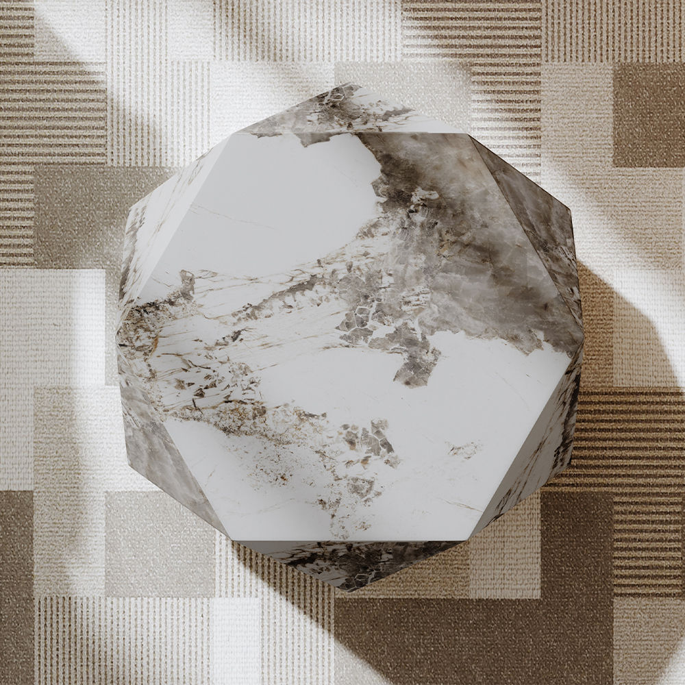 White Sintered Stone Coffee Tables