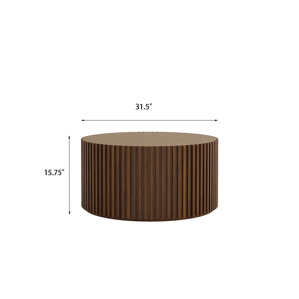 Modern Minimalist Walnut Color MDF Coffee Tables