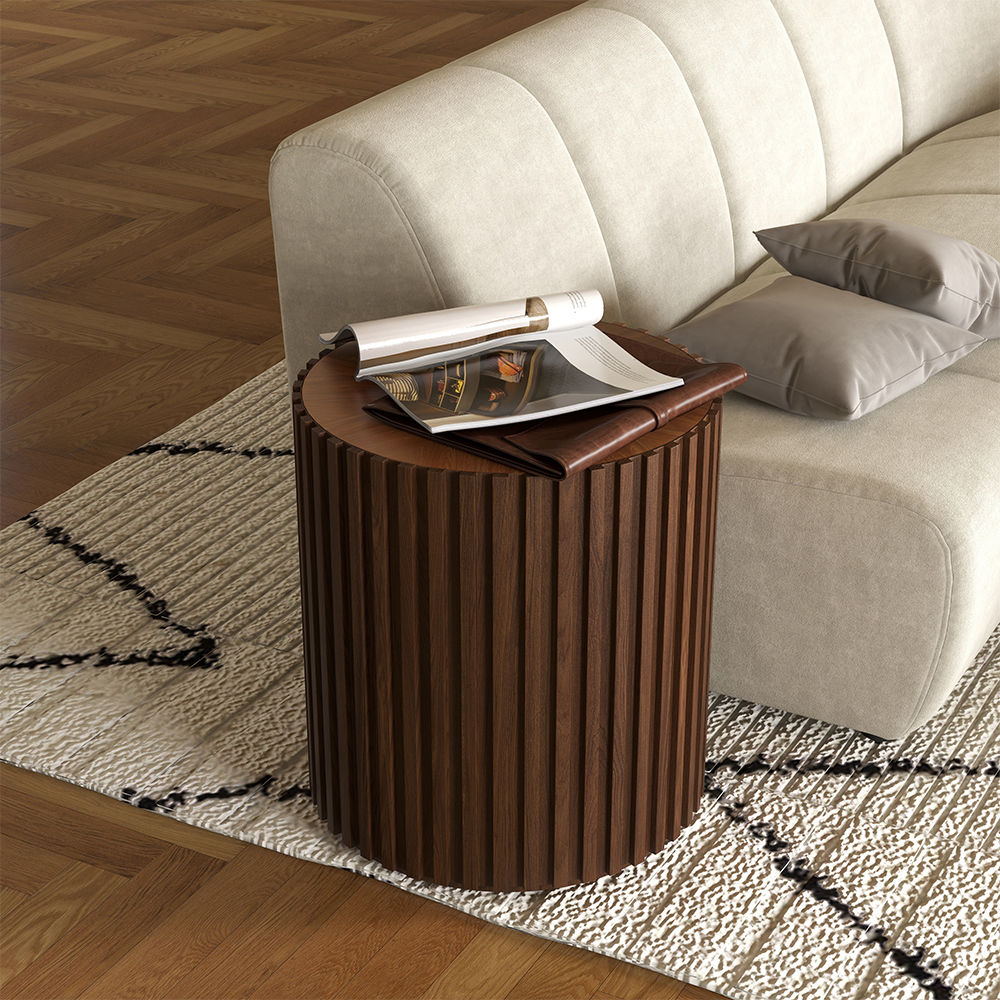 Wood Walnut Color MDF Coffee Tables
