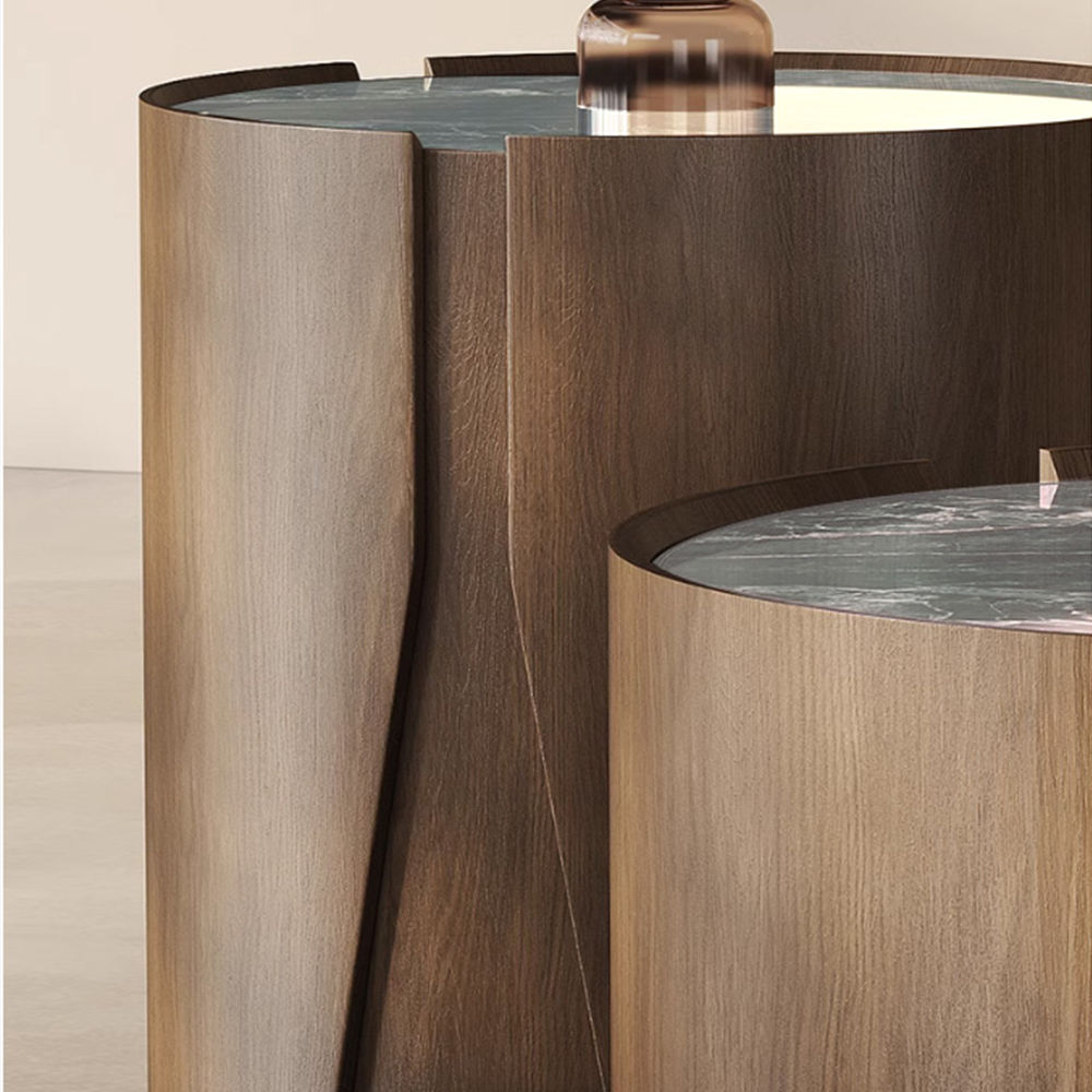 Wood color Sintered Stone Coffee Tables