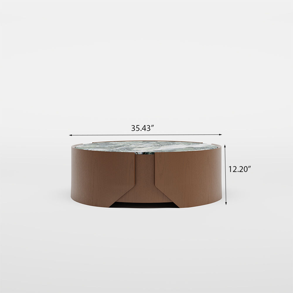 Wood color Sintered Stone Coffee Tables